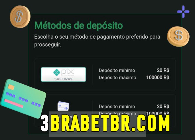 O cassino 3brabet.com bet oferece uma grande variedade de métodos de pagamento